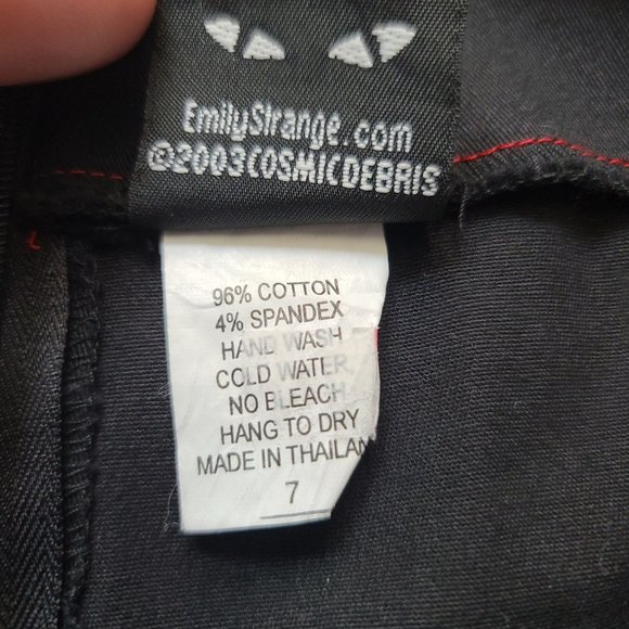 Vintage Emily the Strange Pleated Skirt, Zippers, Black - Picture 8 of 9